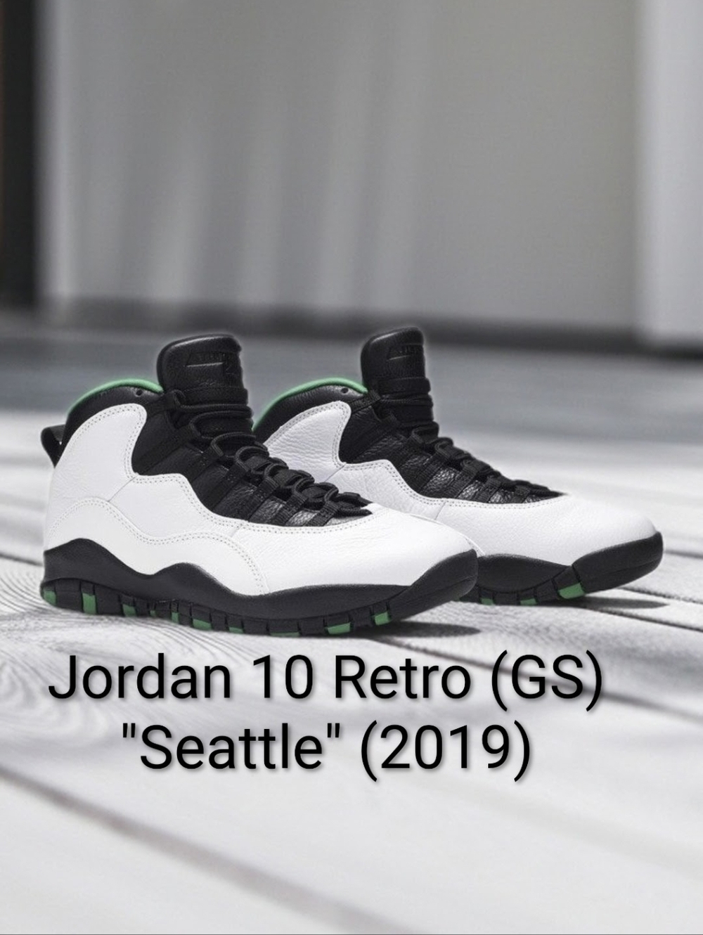 Jordan 10 Retro (GS) "Seattle" (2019) Mens 6Y Womens 7.5 EUC